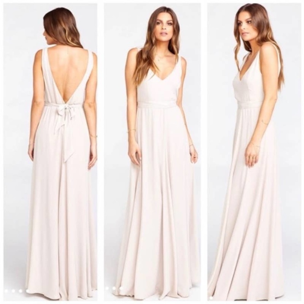 Show Me Your Mumu Jenn Chiffon Maxi Dress in Dusty Blush Size Medium